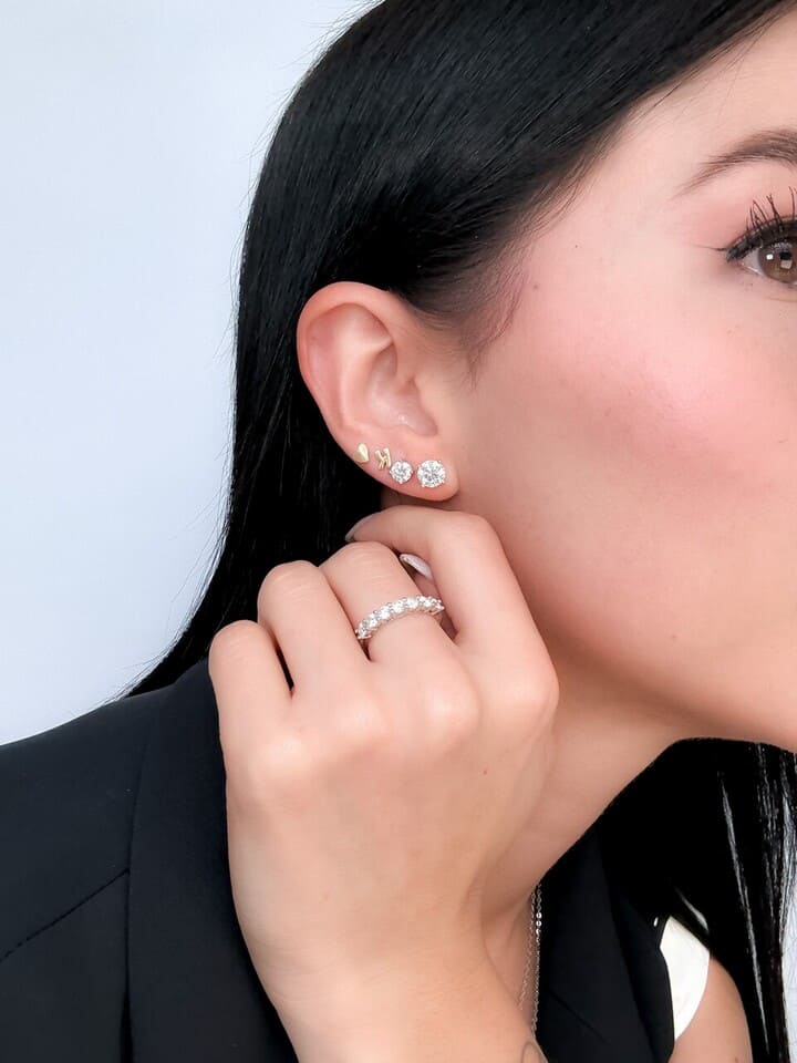 Topos Aurora Moissanita | Alta Joyería en Plata 925 Colombia