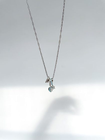 cadena de eslabones corazon elaborada en plata de ley 925