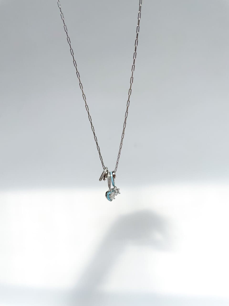 cadena de eslabones corazon elaborada en plata de ley 925